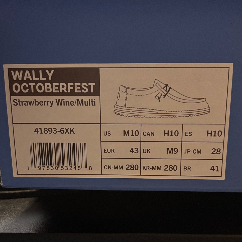 Hey Dude Wally Octoberfest Loafers - Strawberry Wine/Multi